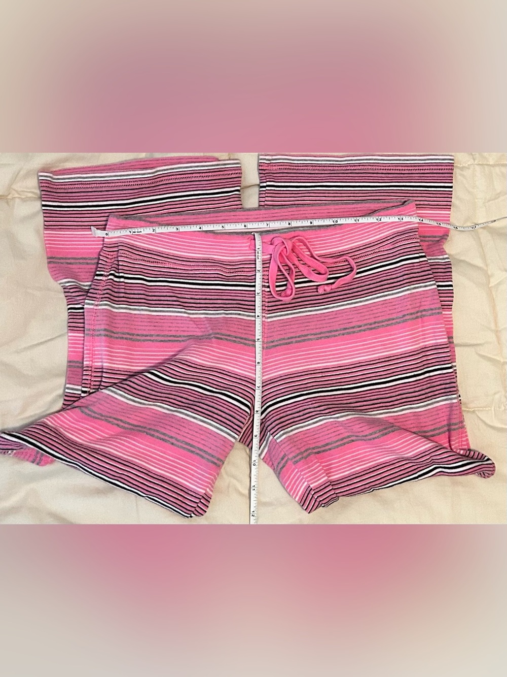 Victoria Secret Pink Striped Lounge Set with White Tee - Picture 6 of 11